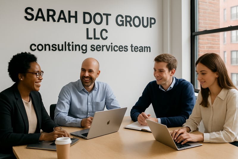 Sarah Dot Group LLC consulting services team at work Sarah Dot Group LLC consulting services team at work